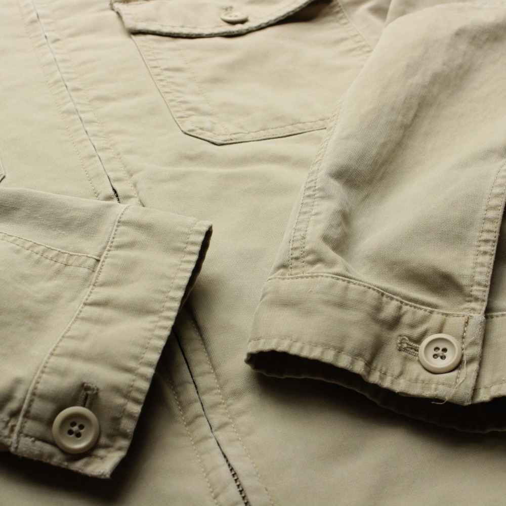 Vintage GAP Chore Jacket Mens XL Beige Long Sleeve Canvas Workwear Full Zip Coat - Picture 6 of 6